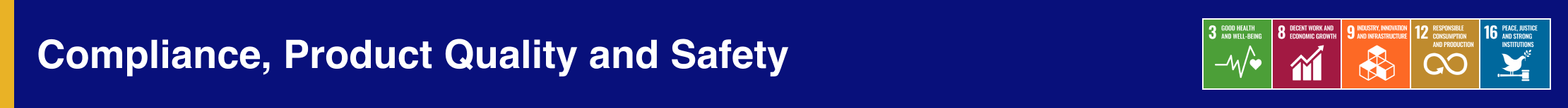 Compliance, Product Quality and Safety